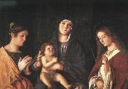 Giovanni Bellini The Virgin and the Child with Two Saints oil painting on canvas